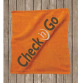 Rally Velour Towel Hemmed 15"X18" - Orange (Imprinted)